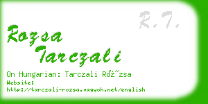 rozsa tarczali business card